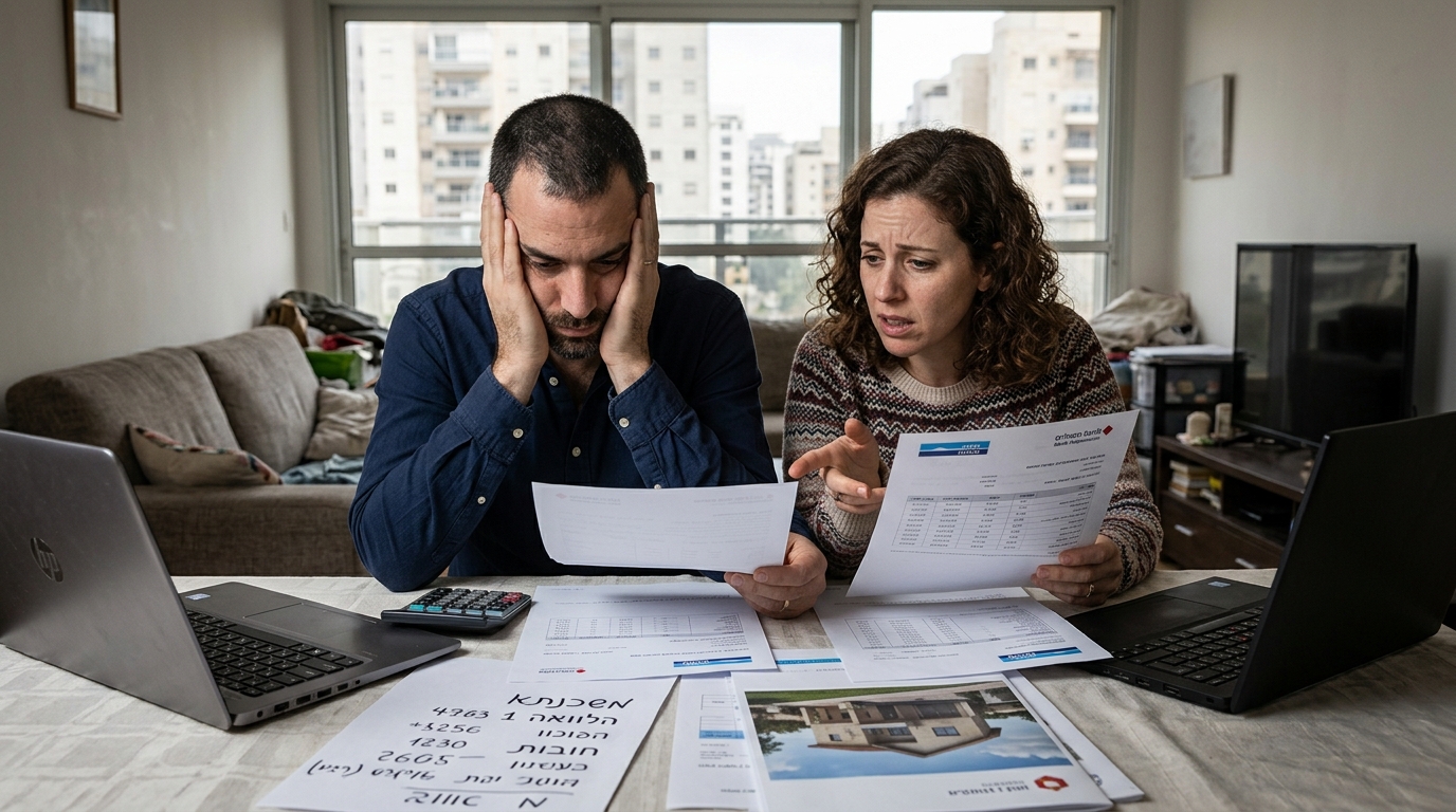 לא עומדים בנטל – הישראלים שלוקחים הלוואה במקביל למשכנתא ונכנסים לחובות